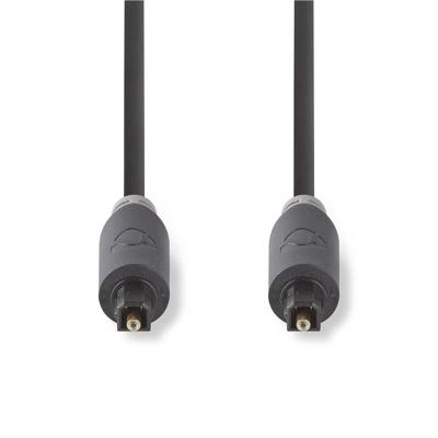 Nedis CABW25000AT10 Optische Audiokabel Toslink Male - Toslink Male 1,0 M Antraciet