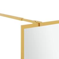 Inloopdouchewand transparant 90x195 cm ESG-glas goudkleurig - thumbnail