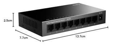 Cudy 8-port gigabit desktop metal switch (zwart)