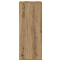 Boekenkast 34x31x80 cm bewerkt hout artisanaal eikenkleur - thumbnail