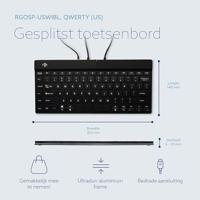 R-GO Tools Split Toetsenbord USB QWERTY, Engels Zwart Ergonomisch - thumbnail