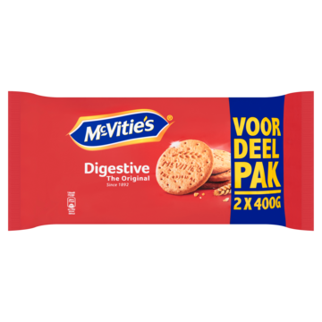 McVitie&apos;s Digestives The Original Tarwebiscuit Voordeelpak 2 x 400 g bij Jumbo