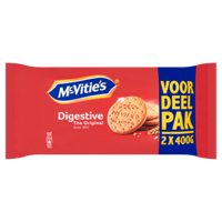 McVitie&apos;s Digestives The Original Tarwebiscuit Voordeelpak 2 x 400 g bij Jumbo - thumbnail