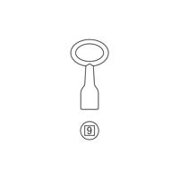 Basi 301V-9 Doornsleutel Zilver - thumbnail