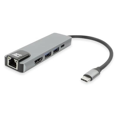 ACT usb-c 4k docking station for hdmi monitor, ethernet pd