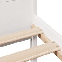 Bedframe zonder matras massief grenenhout wit 90x190 cm - thumbnail