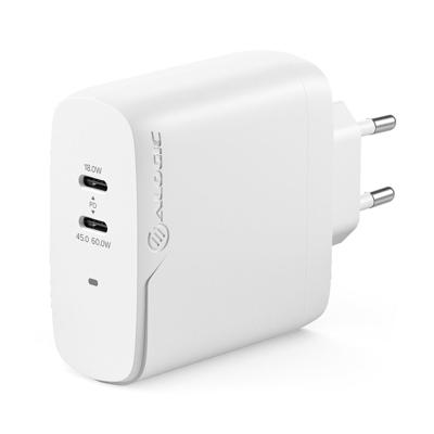 Alogic Rapid Power 2-poorts GaN oplader (63W) - White
