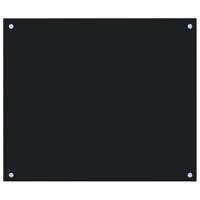 VidaXL Spatschermen keuken 2 st 70x60 cm gehard glas zwart - thumbnail