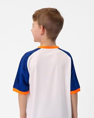 JAKO 4224K Shirt Iconic Km Kids - Wit/Sportroyal/Fluo Oranje - 116