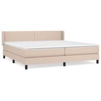 Boxspring met matras kunstleer cappuccinokleurig 200x200 cm - thumbnail