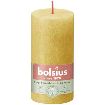 Rustiek Shine stompkaars 100/50 Honeycomb Yellow Bolsius - Bolsius