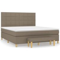 Boxspring met matras stof taupe 160x200 cm - thumbnail