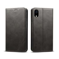 Suteni kalf textuur horizontale Flip lederen case voor de iPhone XR met houder & card slots & portemonnee (zwart) - thumbnail