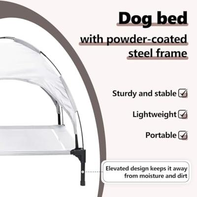 VidaXL Hondenbed zilvergrijs 90 x 81 x 80,5 cm staal