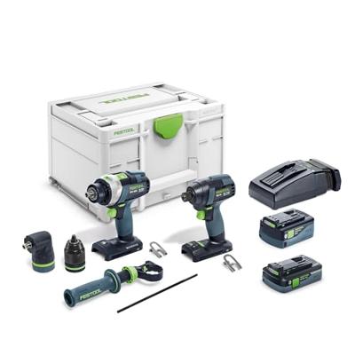 Festool TID 18 5,0/4,0-Set TPC 18/4 Accu Combiset 18V 4.0/5.0Ah in Systainer - 577654