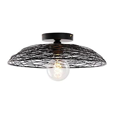 QAZQA Oosterse plafondlamp zwart 40 cm - Glan