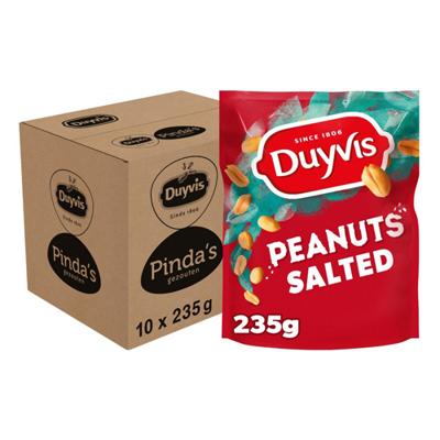 Duyvis pinda's gezouten stazak (10x 235gr) Duyvis pinda's gezouten stazak (10x 235gr)