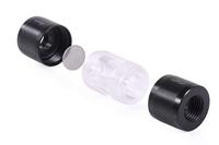 Alphacool eiszapfen acryl/acetal inline filter g1/4 inner thread (zwart/transparant) - thumbnail
