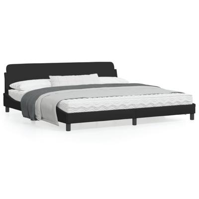 Bedframe "Dover" stof zwart 200x200 cm