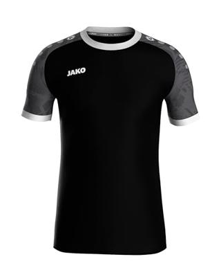 JAKO 4224K Shirt Iconic Km Kids - Zwart/Antraciet - 152