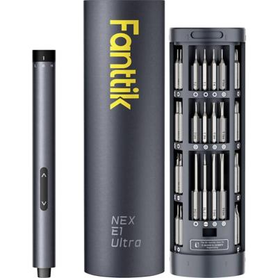 Fanttik E1 Ultra Accu-schroevendraaier 3.7 V 350 mAh Li-ion Incl. opbergbox, Incl. weergave laadtoestand, Incl. acculamp