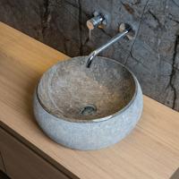 Waskom Loutro Rocky T Rond 40x40x15 cm Marmer Taupe - thumbnail