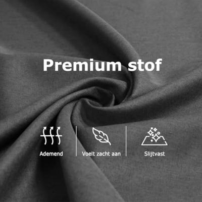 Sta-op-massagestoel verstelbaar stof crèmekleurig