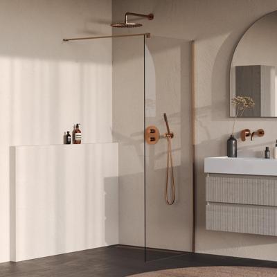 Brauer Oblivion - Inloopdouche - Helder Glas - 70 x 200 cm - incl. Glascoating - PVD Koper Geborsteld