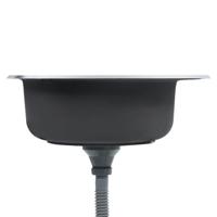 VidaXL Gootsteen met afvoer en zwanenhals roestvrij staal - thumbnail