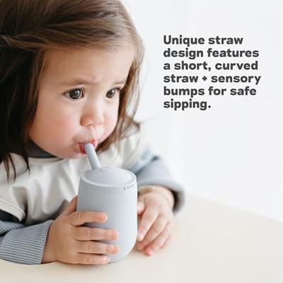 Oefenbeker met rietje EZPZ Mini Cup van siliconen rozen