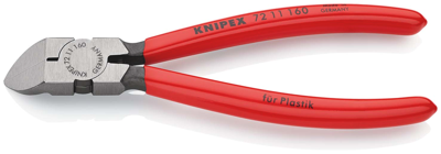 Knipex Zijsnijtang Voor Kunststof | 160 mm Lengte | Kunststof Bekleed - 72 11 160 SB Knipex Zijsnijtang Voor Kunststof | 160 mm Lengte | Kunststof Bekleed - 72 11 160 SB