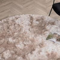 Nohr Rond Vloerkleed 'Reshunda' 200cm, kleur Beige - thumbnail