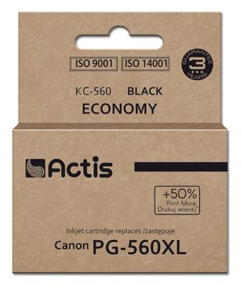 Actis KC-560 Canon printerinkt, vervanging PG-560XL; Supreme; 22ml; zwart. Print 50% meer dan de OEM.