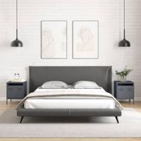 Nachtkastjes 2 st 35x39x43,5 cm staal antracietkleurig - thumbnail