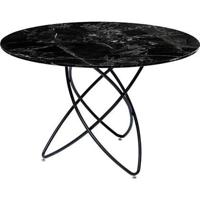 Kare Eettafel Molekular Black Marble Glass 120cm - thumbnail