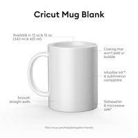 Cricut Ceramic Mug Blank Mok Wit - thumbnail