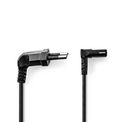 Nedis CEGL11075BK20 Stroomkabel Euro Male Iec-320-c1 Gehoekt 90° Gehoekt Vernikkeld 2.00 M Plat Pvc Zwart Label Nedis CEGL11075BK20 Stroomkabel Euro Male Iec-320-c1 Gehoekt 90° Gehoekt Vernikkeld 2.00 M Plat Pvc Zwart Label
