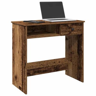 Bureau 80x40x75 cm bewerkt hout oud houtkleurig Bureau 80x40x75 cm bewerkt hout oud houtkleurig