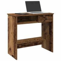 Bureau 80x40x75 cm bewerkt hout oud houtkleurig - thumbnail
