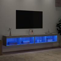 Tv-meubels met LED-verlichting 2 st 100x30x30 cm grijs sonoma - thumbnail
