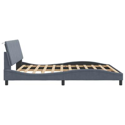 Bedframe zonder matras 180x200 cm fluweel donkergrijs