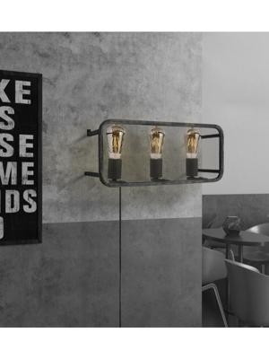 Home sweet home wandlamp Weave 3L - zwart