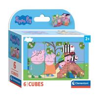 Clementoni blokpuzzel peppa pig, 6st. - thumbnail