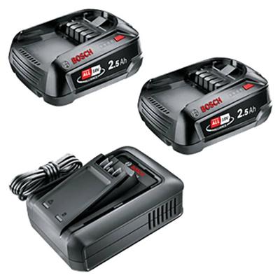 Bosch Groen 1600A031T5 18V Li-Ion accu starterset (2x 2.5Ah) + lader AL 18V-44 Bosch Groen 1600A031T5 18V Li-Ion accu starterset (2x 2.5Ah) + lader AL 18V-44