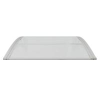 Deurluifel 80x80 cm polycarbonaat grijs en transparant - thumbnail