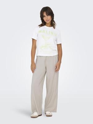 Only Onlaris Life Hw Pull-up Pant Wvn Noos Broek 4726195 Pumice Stone