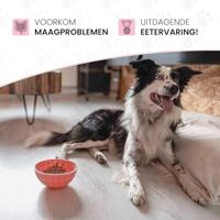 Eat Slow Live Longer Lick Mat Wobble Bowl Pink - thumbnail