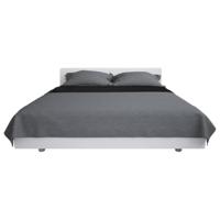 VidaXL Bedsprei dubbelzijdig 170x210 cm quilt grijs en zwart - thumbnail