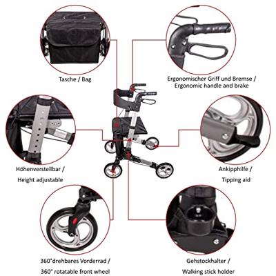 Aluminium vierwielig looprek AT51006