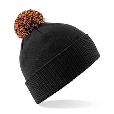 Beechfield CB450 Snowstar® Beanie - Black/Orange - One Size